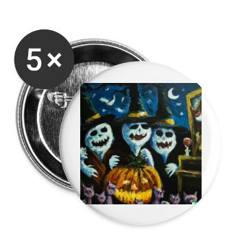The Pumpkin Ball - Buttons large 2.2''/56 mm (5-pack) - white - Front