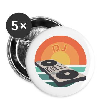 Mischpult SunSet DJ Mixer - Buttons groß 56 mm (5er Pack) - Weiß - Vorne