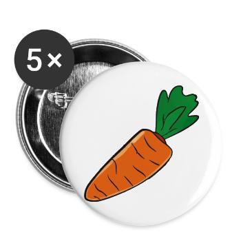 Carrot Carrot Vegetable Health Vegan Gift - Buttons large 2.2''/56 mm (5-pack) - white - Front
