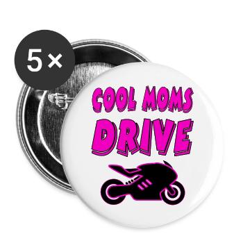 Motorcycle - Buttons large 2.2''/56 mm (5-pack) - white - Front
