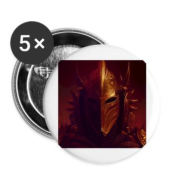 Armored Knight - Buttons large 2.2''/56 mm (5-pack) - white - Front