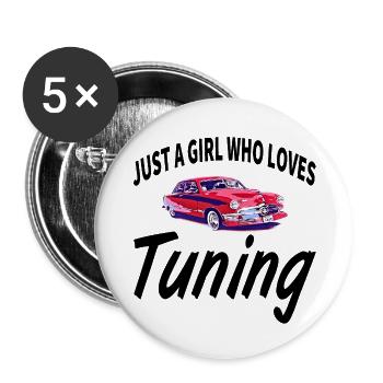 Voiture - Lot de 5 grands badges (56 mm) - blanc - Devant