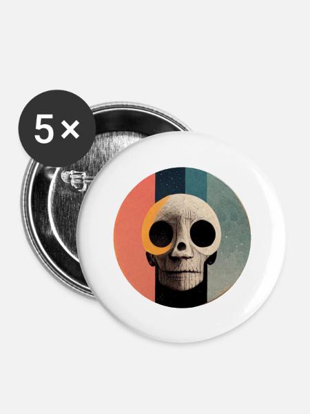 Almost there - Buttons groß 56 mm (5er Pack) - Weiß