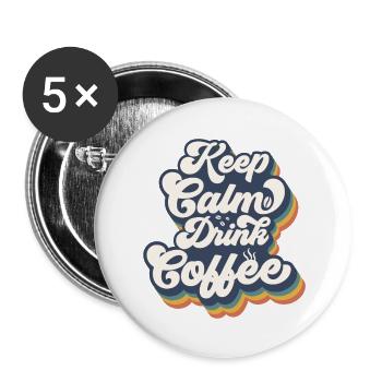 Coffee - Buttons groß 56 mm (5er Pack) - Weiß - Vorne