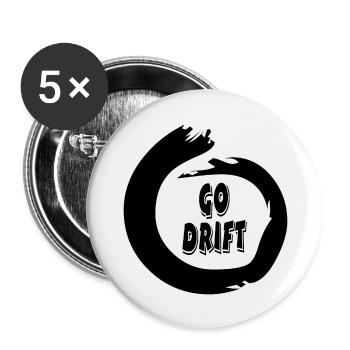 Voiture - Lot de 5 grands badges (56 mm) - blanc - Devant