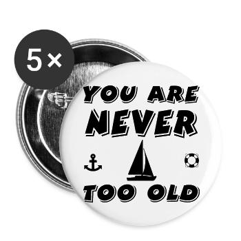 Voile - Lot de 5 grands badges (56 mm) - blanc - Devant
