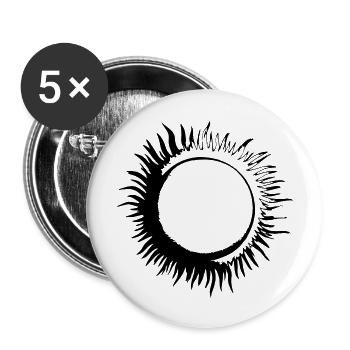 Sun Summer Watercolor Nature Beach Sky Vector - Buttons large 2.2''/56 mm (5-pack) - white - Front