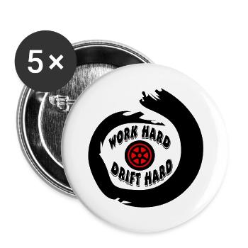 Car - Buttons large 2.2''/56 mm (5-pack) - white - Front