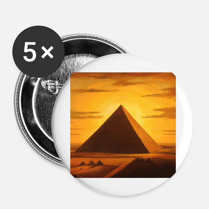 Great Pyramid - Buttons large 2.2''/56 mm (5-pack) - white