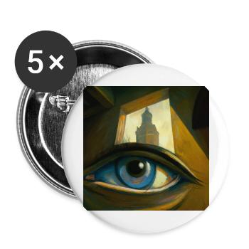 The Inner Eye of the Master - Buttons large 2.2''/56 mm (5-pack) - white - Front