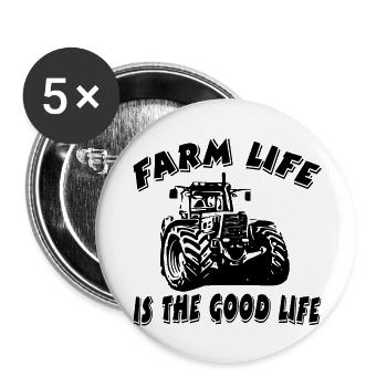 Farm - Buttons large 2.2''/56 mm (5-pack) - white - Front