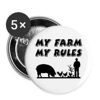 Farm - Buttons large 2.2''/56 mm (5-pack) - white - Front