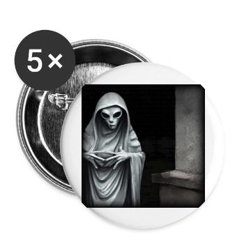 Spooky Alien - Buttons large 2.2''/56 mm (5-pack) - white - Front