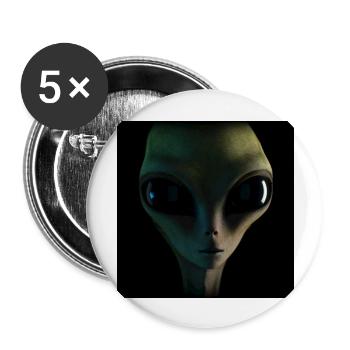 extraterrestrial - Buttons large 2.2''/56 mm (5-pack) - white - Front