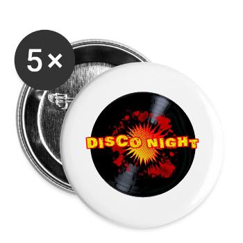 Disco Night Exploding Long Playing Record - Buttons groß 56 mm (5er Pack) - Weiß - Vorne