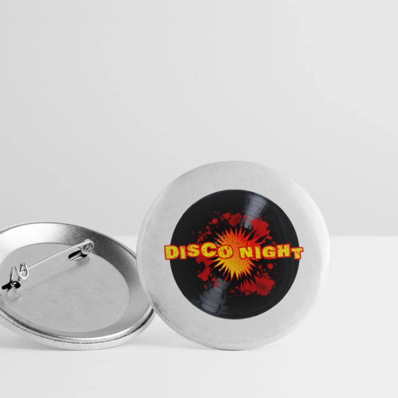 Disco Night Exploding Long Playing Record Buttons large 2.2''/56 mm (5-pack)