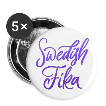 Sweden Sverige Viking Norden Scandinavia - Buttons large 2.2''/56 mm (5-pack) - white - Front