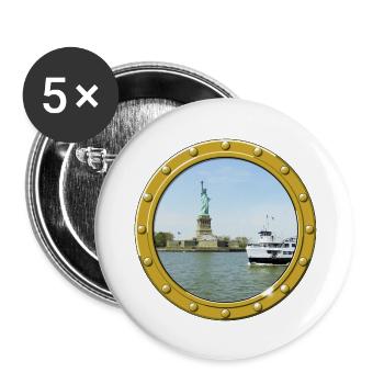 New York-Freiheitsstatue - Buttons groß 56 mm (5er Pack) - Weiß - Vorne