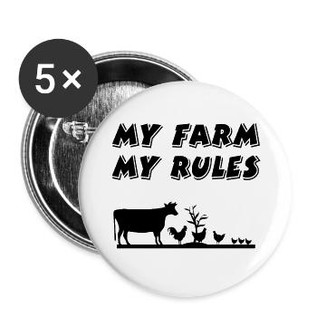 Farm - Buttons large 2.2''/56 mm (5-pack) - white - Front