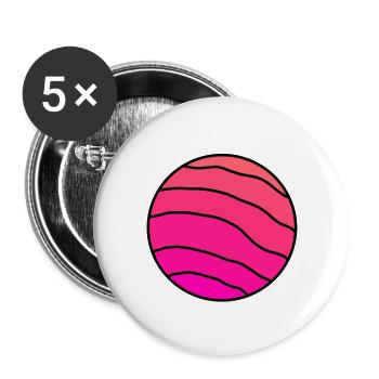 Farbige Dämmerung - Buttons groß 56 mm (5er Pack) - Weiß - Vorne