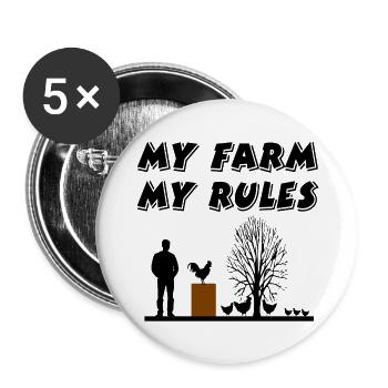 Farm - Buttons large 2.2''/56 mm (5-pack) - white - Front
