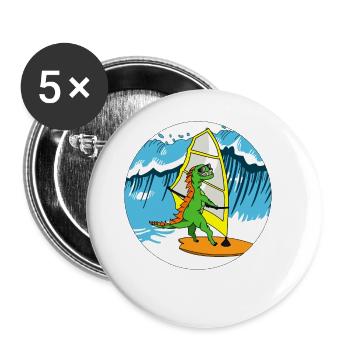 Wellenuntersetzer weiß - Buttons groß 56 mm (5er Pack) - Weiß - Vorne