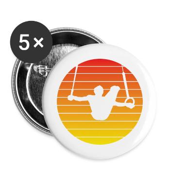Gymnastics Floor exercises Gymnastics Gymnastics Club Apparatus gymnastics - Buttons large 2.2''/56 mm (5-pack) - white - Front