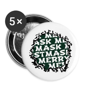 Déclaration Noël Dino Bike Moon Fairy Tail - Lot de 5 grands badges (56 mm) - blanc - Devant