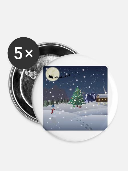 Heilige Illustration - Buttons groß 56 mm (5er Pack) - Weiß
