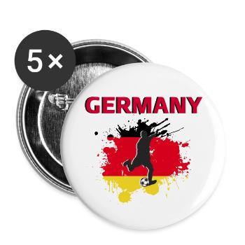 Germany Football 2022 supporter of Germany football - Buttons large 2.2''/56 mm (5-pack) - white - Front