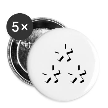 Stars Domains - Buttons groß 56 mm (5er Pack) - Weiß - Vorne