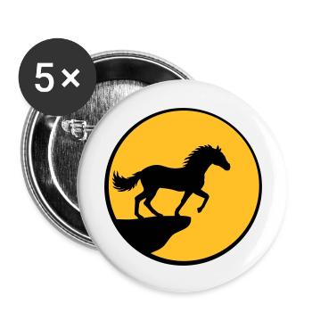 Standing Horse Cliff Moon - Buttons large 2.2''/56 mm (5-pack) - white - Front
