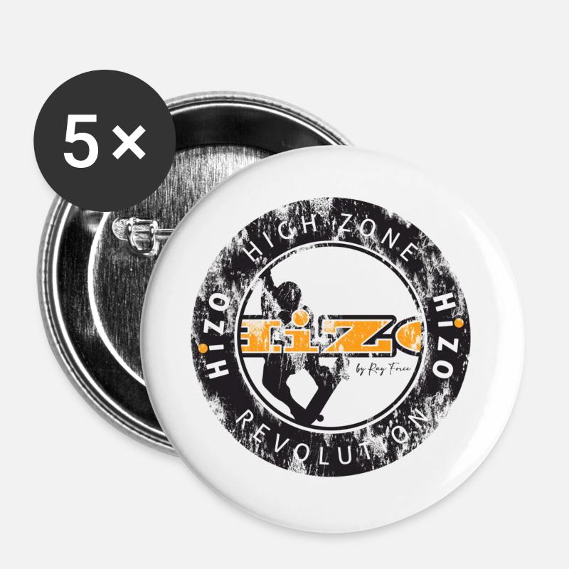 HiZo Revolution - Buttons large 2.2''/56 mm (5-pack) - white