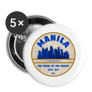 Horizon de Manille - Lot de 5 grands badges (56 mm) - blanc - Devant