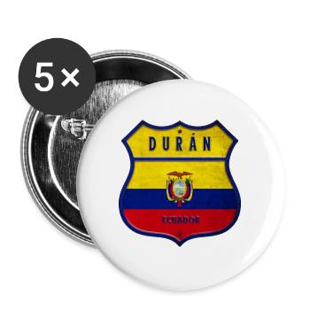 Durán Ecuador Wappen Flaggen Design - Buttons groß 56 mm (5er Pack) - Weiß - Vorne