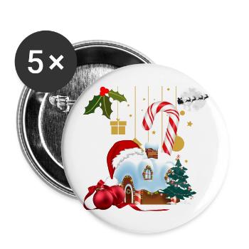 Compo Noel - Buttons large 2.2''/56 mm (5-pack) - white - Front