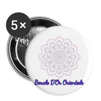 WAWJ Boucle d'or Rose Fall Winter 2022 - Lot de 5 grands badges (56 mm) - blanc - Devant