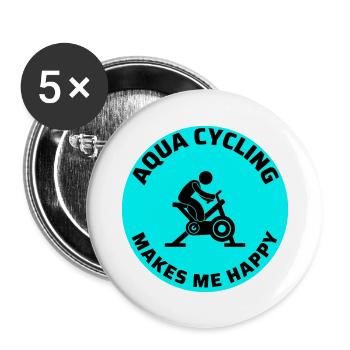 Aqua Cycling Schwimmbad Fitness Training Coach - Buttons groß 56 mm (5er Pack) - Weiß - Vorne