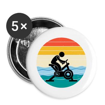 Aqua Cycling Schwimmbad Fitness Training - Buttons groß 56 mm (5er Pack) - Weiß - Vorne