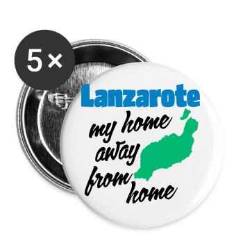 Lanzarote, my home away from home - Buttons large 2.2''/56 mm (5-pack) - white - Front