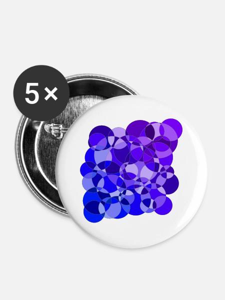 Circles - Buttons groß 56 mm (5er Pack) - Weiß