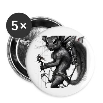 Series: Monster of mind - Buttons large 2.2''/56 mm (5-pack) - white - Front