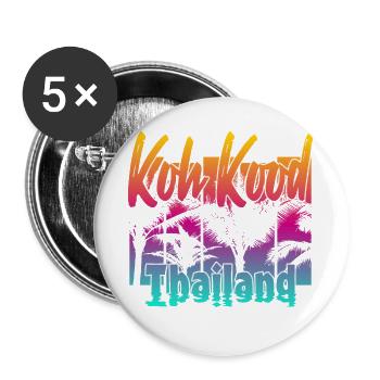 Koh Kood Thaïlande - Lot de 5 grands badges (56 mm) - blanc - Devant