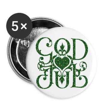 Merry Christmas Christmas xmas holiday winter santa nordic - Buttons large 2.2''/56 mm (5-pack) - white - Front