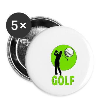 Golf - Buttons large 2.2''/56 mm (5-pack) - white - Front