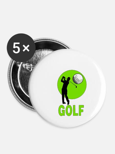 Golf - Buttons groß 56 mm (5er Pack) - Weiß