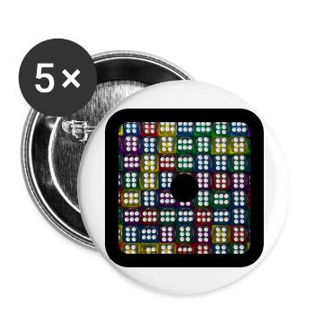 Cubesss 2 - Buttons groß 56 mm (5er Pack) - Weiß - Vorne