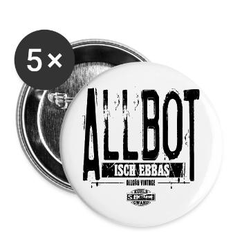 Allbot isch ebbas - Buttons groß 56 mm (5er Pack) - Weiß - Vorne