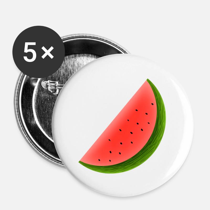 Watermelon - Buttons large 2.2''/56 mm (5-pack) - white