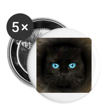 Cat - Buttons large 2.2''/56 mm (5-pack) - white - Front